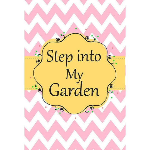 Garden Welcome 1I Black Modern Wood Framed Art Print with Double Matting by Art Licensing Studio