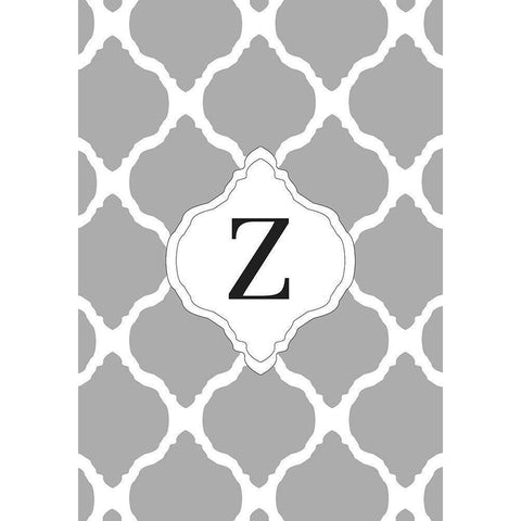 Z White Modern Wood Framed Art Print by Art Licensing Studio