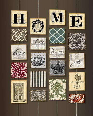 Home on strings Black Ornate Wood Framed Art Print with Double Matting by Art Licensing Studio