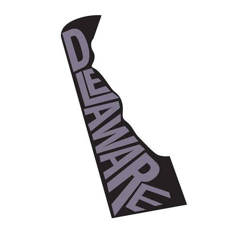 Delaware Black Modern Wood Framed Art Print with Double Matting by Art Licensing Studio