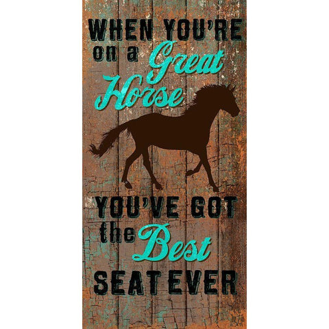 Best Horse Black Modern Wood Framed Art Print with Double Matting by Art Licensing Studio