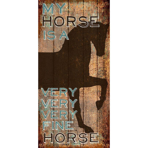 Fine Horse Black Modern Wood Framed Art Print with Double Matting by Art Licensing Studio