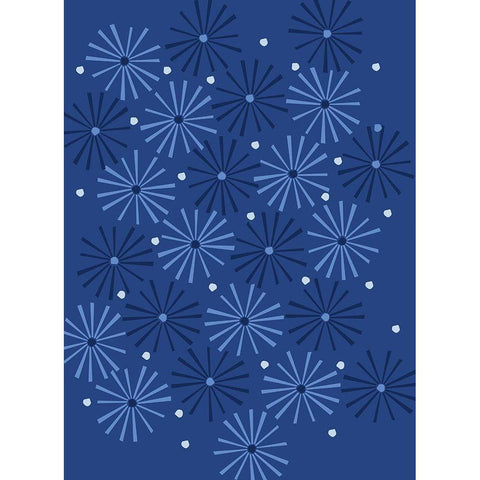 Cool Blue 1 Gold Ornate Wood Framed Art Print with Double Matting by Art Licensing Studio