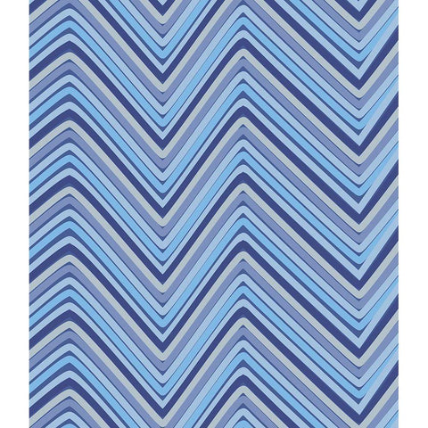 Cool Blue 2 Black Modern Wood Framed Art Print by Art Licensing Studio