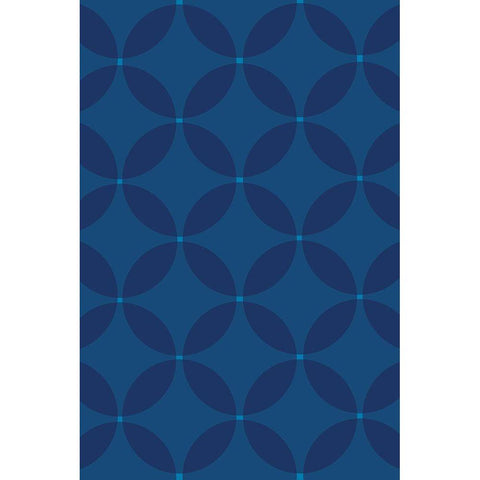 Cool Blue 4 Gold Ornate Wood Framed Art Print with Double Matting by Art Licensing Studio