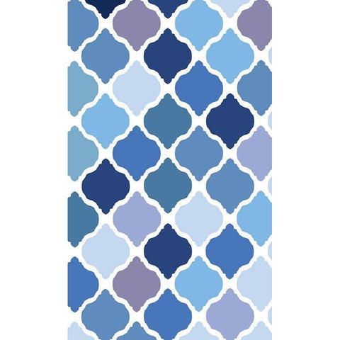 Cool Blue 6 Black Modern Wood Framed Art Print by Art Licensing Studio