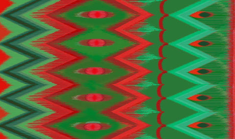 Christmas blast ikat I Black Ornate Wood Framed Art Print with Double Matting by Art Licensing Studio