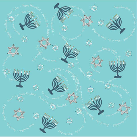 Hanukkah 1 Gold Ornate Wood Framed Art Print with Double Matting by Art Licensing Studio