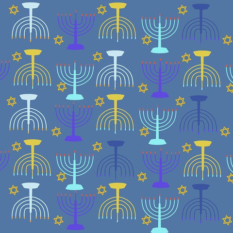 Hanukkah 6 White Modern Wood Framed Art Print by Art Licensing Studio