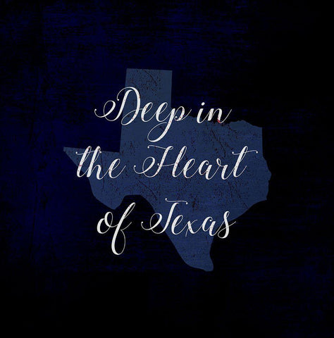 Deep in Texas White Modern Wood Framed Art Print with Double Matting by Art Licensing Studio