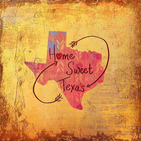 Sweet Texas Black Ornate Wood Framed Art Print with Double Matting by Art Licensing Studio