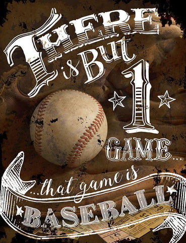 that Game is Baseball White Modern Wood Framed Art Print with Double Matting by Art Licensing Studio