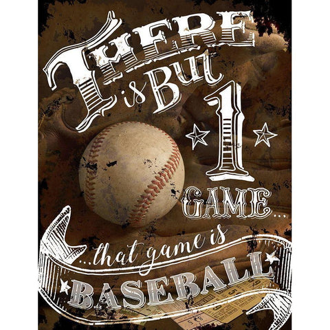 that Game is Baseball Gold Ornate Wood Framed Art Print with Double Matting by Art Licensing Studio