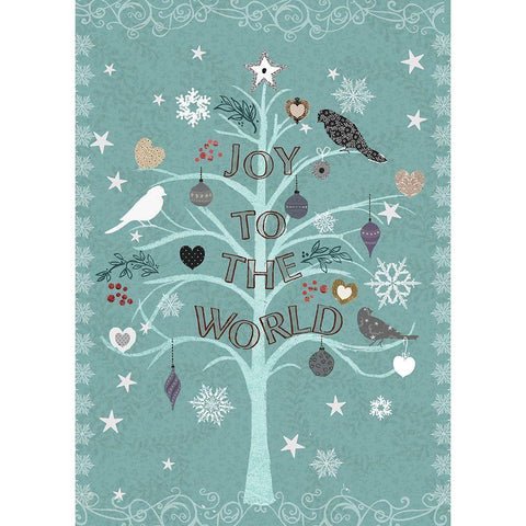 The Embellished Tree 2 Black Modern Wood Framed Art Print with Double Matting by Art Licensing Studio