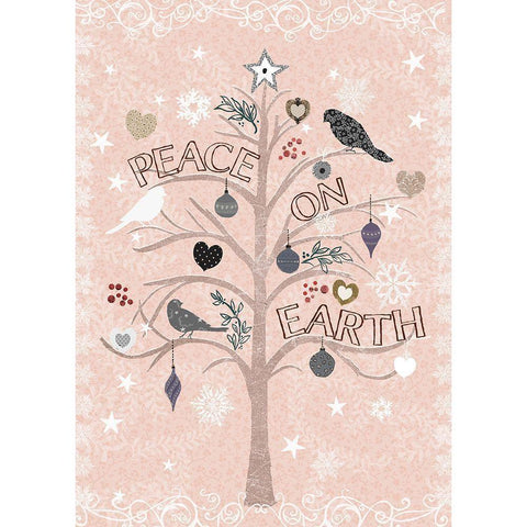 The Embellished Tree 3 White Modern Wood Framed Art Print by Art Licensing Studio