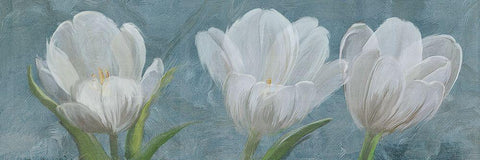 Tulip Triolet 2 Black Ornate Wood Framed Art Print with Double Matting by Art Licensing Studio