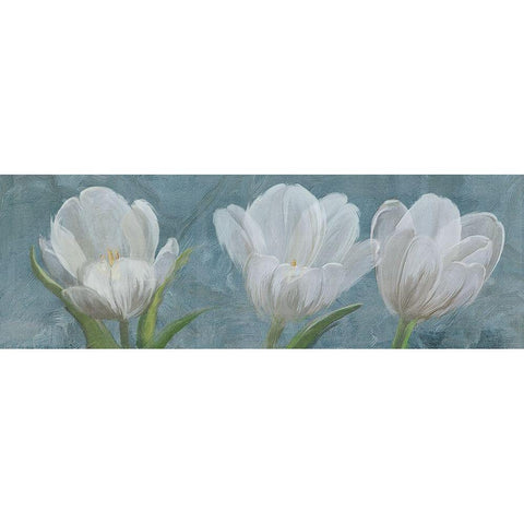 Tulip Triolet 2 Black Modern Wood Framed Art Print by Art Licensing Studio