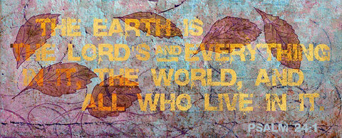 Earth Psalm I White Modern Wood Framed Art Print with Double Matting by Art Licensing Studio