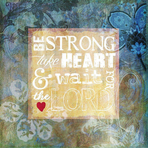 Heart Psalm I Gold Ornate Wood Framed Art Print with Double Matting by Art Licensing Studio