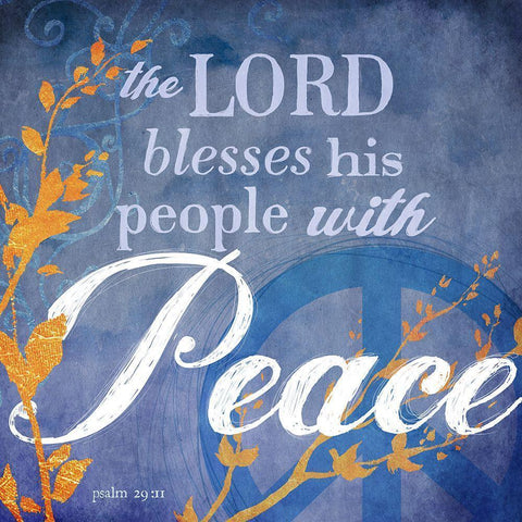 Psalm Peace White Modern Wood Framed Art Print by Art Licensing Studio
