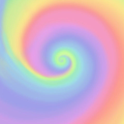 Pastel Rainbow Swirl White Modern Wood Framed Art Print by Art Licensing Studio