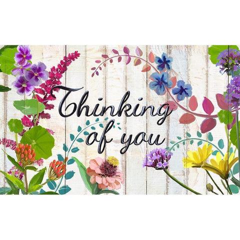 Garden Thinking of you White Modern Wood Framed Art Print by Art Licensing Studio