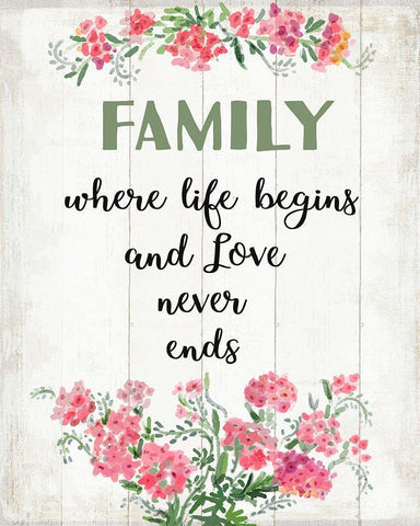 Family Love 2 Black Ornate Wood Framed Art Print with Double Matting by Art Licensing Studio