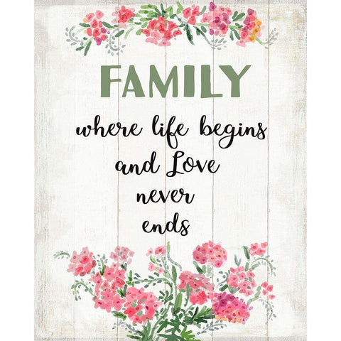 Family Love 2 White Modern Wood Framed Art Print by Art Licensing Studio