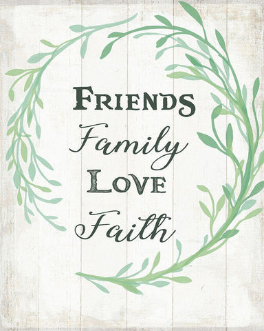 Family Love 3 White Modern Wood Framed Art Print with Double Matting by Art Licensing Studio