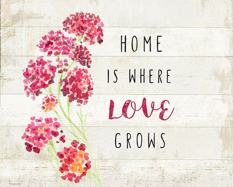 Home Love White Modern Wood Framed Art Print with Double Matting by Art Licensing Studio