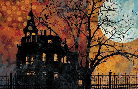 All Hallows Eve III Black Ornate Wood Framed Art Print with Double Matting by Art Licensing Studio