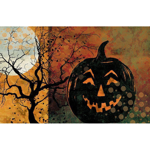 All Hallows Eve IV Gold Ornate Wood Framed Art Print with Double Matting by Art Licensing Studio