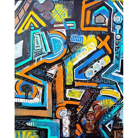 Broken Vessel Black Modern Wood Framed Art Print by Mcilwaine, Alloyius