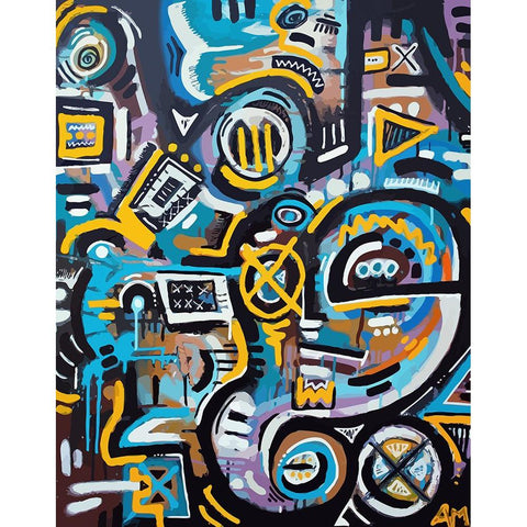 By Odins Beard Black Modern Wood Framed Art Print with Double Matting by Mcilwaine, Alloyius