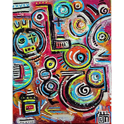 Discotheque Showboats Black Modern Wood Framed Art Print by Mcilwaine, Alloyius