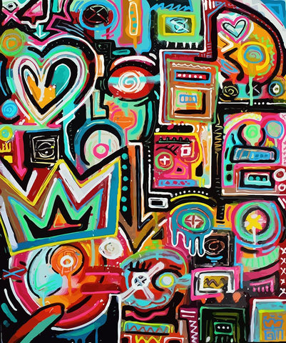 Magnetic Fields White Modern Wood Framed Art Print with Double Matting by Mcilwaine, Alloyius
