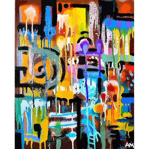 MouseChutes And TrapLadders Black Modern Wood Framed Art Print by Mcilwaine, Alloyius