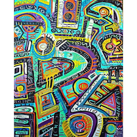 Space Dust is Ticklish Black Modern Wood Framed Art Print with Double Matting by Mcilwaine, Alloyius
