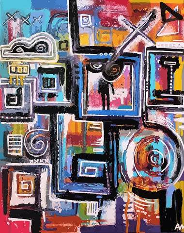 The Future is Now At Midnight Black Ornate Wood Framed Art Print with Double Matting by Mcilwaine, Alloyius