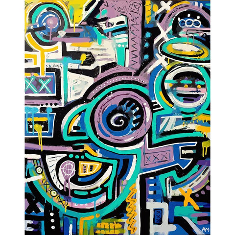 Totem 2025 Black Modern Wood Framed Art Print by Mcilwaine, Alloyius
