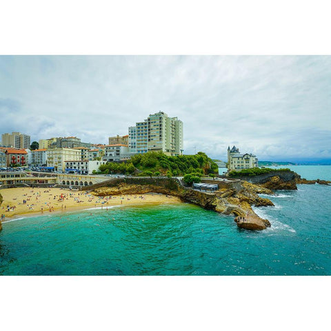 Biarritz Gold Ornate Wood Framed Art Print with Double Matting by Heine, Ben