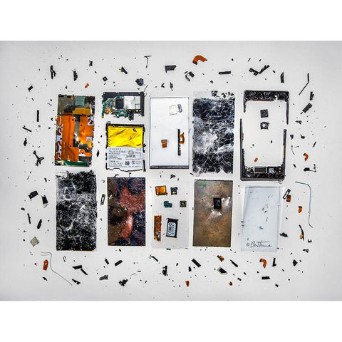 Broken Smartphone 1 Gold Ornate Wood Framed Art Print with Double Matting by Heine, Ben