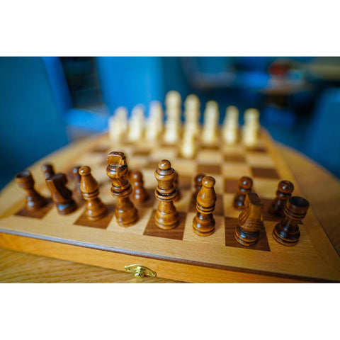 Chess White Modern Wood Framed Art Print by Heine, Ben