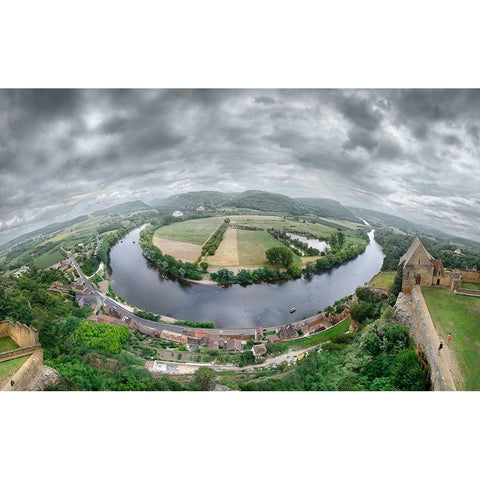 Dordogne River Black Modern Wood Framed Art Print with Double Matting by Heine, Ben