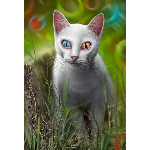 Hypnosis White Modern Wood Framed Art Print by Heine, Ben