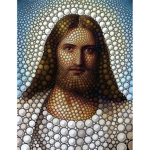 Jesus Christ Black Modern Wood Framed Art Print with Double Matting by Heine, Ben