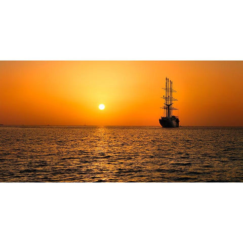 Magic Evening White Modern Wood Framed Art Print by Heine, Ben