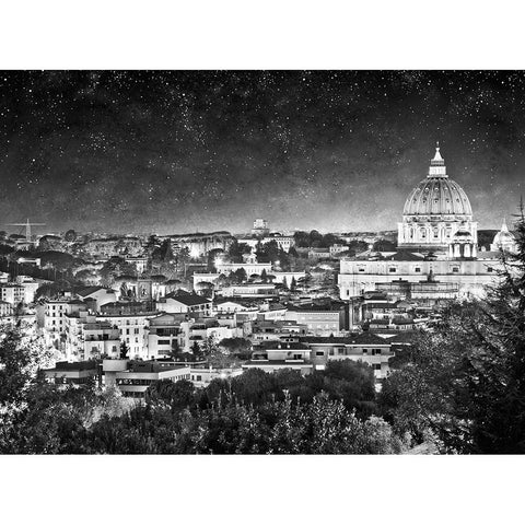 Rome - Vatican Black Modern Wood Framed Art Print with Double Matting by Heine, Ben