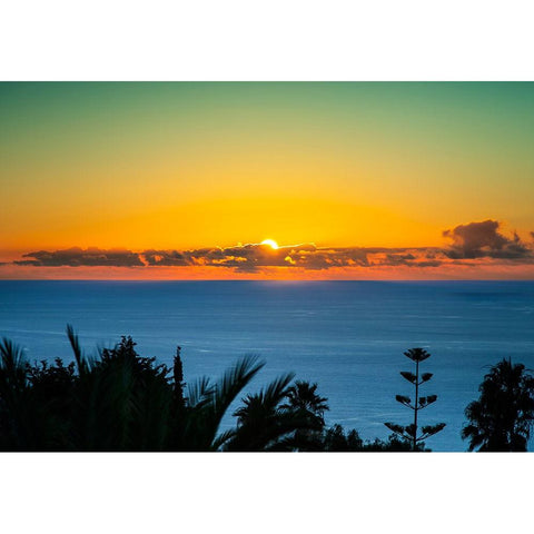 Sunset Tenerife Black Modern Wood Framed Art Print by Heine, Ben