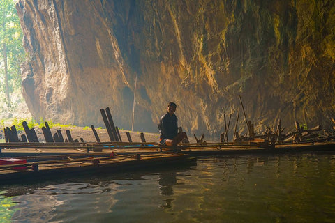 Thailand - 93 Black Ornate Wood Framed Art Print with Double Matting by Heine, Ben